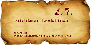 Leichtman Teodolinda névjegykártya